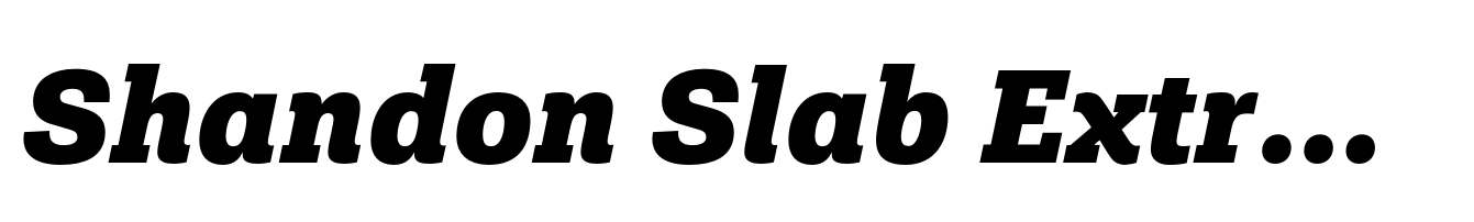 Shandon Slab Extra Bold Italic